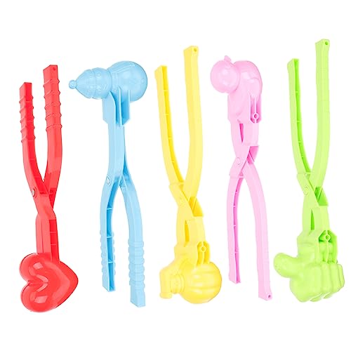 BESPORTBLE 5 Stück Winter Schneeballmacher Teiliges mit Bunten Clip Formen Kinderfreundlich Frostschutz Outdoor für Schneeballschlachten Robustes Material Schnelle Zufällige Zufällige Farbe von BESPORTBLE