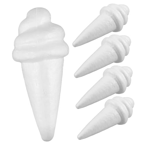 BESPORTBLE 5 Teiliges Schaumstoff Eiscreme Modell Eiscreme Requisiten Eiscreme Foto Requisiten Eiscreme Eistüten Eiscreme Eisdielen Spielset Eiscreme Weihnachtsschmuck Weiß von BESPORTBLE