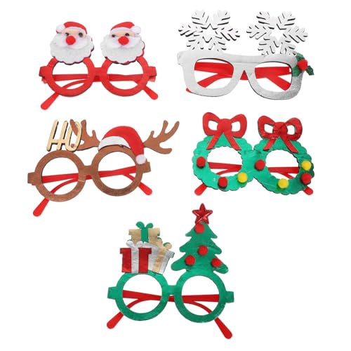 BESPORTBLE 5-teilige Urlaubsbrillen: Weihnachtskostümbrillen – Foto-Requisiten für Silvester – Geschenktütenfüller für Kinder – Lustige kleine Brillengestelle BESPORTBLE 5-teilige Urlaubsbrillen: Weihnachtskostümbrillen – Foto-Requisiten für Silvester – Geschenktütenfüller für Kinder – Lustige kleine Brillengestelle von BESPORTBLE