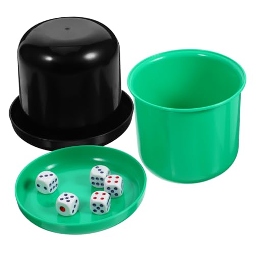 BESPORTBLE 5-teiliges Würfel- und Becher-Set Würfel-Shaker-Set für Bar, Party, Würfelspiele, zufällige Farbe von BESPORTBLE