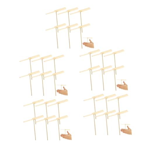 BESPORTBLE 50 Stck Teiliges Holzflug aus Premium Holz Robust und Handfreundlich Leichter Outdoor für Fördert Koordination und Motorische Fähigkeiten für Garten und Partyspaß von BESPORTBLE