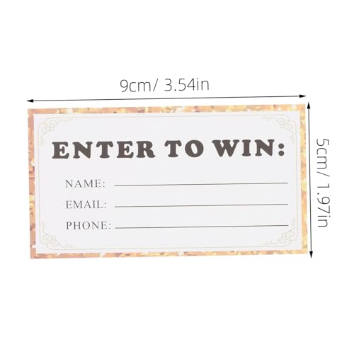 BESPORTBLE 50 Stück Blanko Raffle Tickets mit Feldern für Name Mail Telefonnummer aus Karton mit Aufdruck Beschreibbar für Wettbewerbe Veranstaltungen Verlosungen und Clubmitgliedschaften von BESPORTBLE