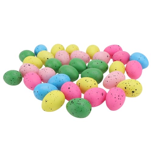 BESPORTBLE 50 Stück Bunte Kunststoff Ostereier Dekorative Spielzeuge für Ostern für Festtagsdekorationen und Osterjagden Hochwertige Verarbeitung Sicher und Hautfreundlich von BESPORTBLE