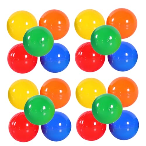 BESPORTBLE 50 Stück Bunte Offene Kugeln aus Kunststoff Kleine Hohle Tombola Bälle Befüllbare Party Spielkugeln für Gewinnspiele Events und Freizeitaktivitäten von BESPORTBLE
