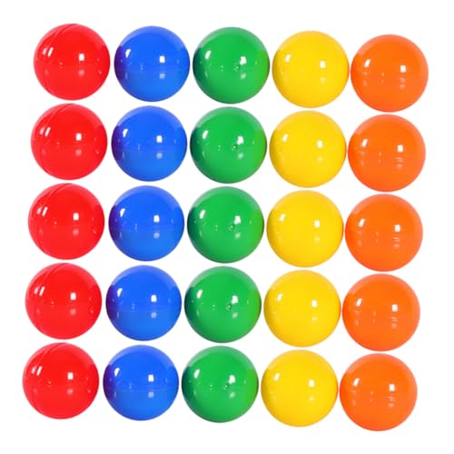 BESPORTBLE 50 Stück Bunte Wiederverwendbare Kunststoff lotteriekugeln Kleine Offene Hohlkugeln zum Befüllen für Partyspiele Tombola Gewinnspiele und Feierlichkeiten von BESPORTBLE