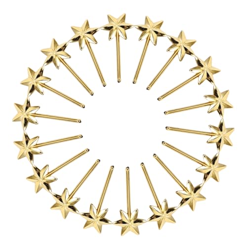BESPORTBLE 50 Stück DIY Mini Hexagram Zauberstäbe Goldene Kunststoffstäbe für Bastelprojekte Kreative Requisiten und Dekorationen für Partys und Designs von BESPORTBLE