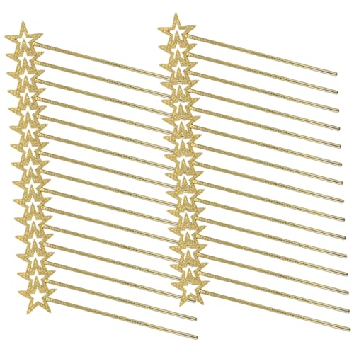 BESPORTBLE 50 Stück Feenstab Glitzernde Fünfzackige Zauberstäbe für Kostüm Props für Festivals und Cosplay Leicht und Handlich Gold BESPORTBLE 50 Stück Feenstab Glitzernde Fünfzackige Zauberstäbe für Kostüm Props für Festivals und Cosplay Leicht und Handlich Gold von BESPORTBLE