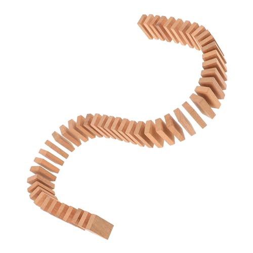 BESPORTBLE 50 Stück Holz Domino Spielsteine Langlebig und Leicht für Familienpartys und Reisen Multifunktionale Bauklötze Fördert Logisches und Spielspaß für Altersgruppen von BESPORTBLE