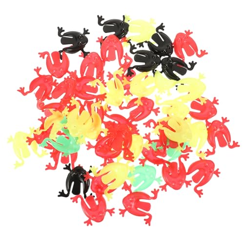 BESPORTBLE 50 Stück Hüpfende Frösche Kunststoff Bunte Lustige Springfrösche Finger Drücken Hüpfspielzeug Für Jungen Mädchen Party BESPORTBLE 50 Stück Hüpfende Frösche Kunststoff Bunte Lustige Springfrösche Finger Drücken Hüpfspielzeug Für Jungen Mädchen Party von BESPORTBLE