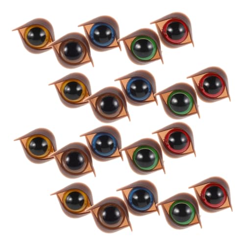 BESPORTBLE 50 Stück Kawaii Augen für Stofftiere und DIY Projekte mit Doppelaugenlid und Unterlegscheiben für Bastelarbeiten und Plüschspielzeug von BESPORTBLE
