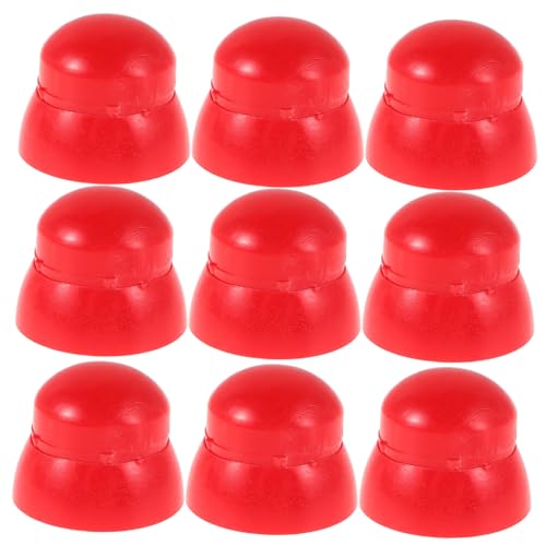 BESPORTBLE 50 Stück Kunststoff Schraubenschutzkappen für Spielplätze Stoßdämpfende Langlebige Bolzenabdeckungen in Leuchtendem Rot Sicherer Schutz für Kinderrutschen und Außenanlagen von BESPORTBLE
