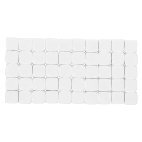 BESPORTBLE 50 Stück Leere Acrylwürfel für DIY Brettspiele Beschreibbare für Kreatives Tabletop Gaming für Handbeschriftung und Siebdruck von BESPORTBLE
