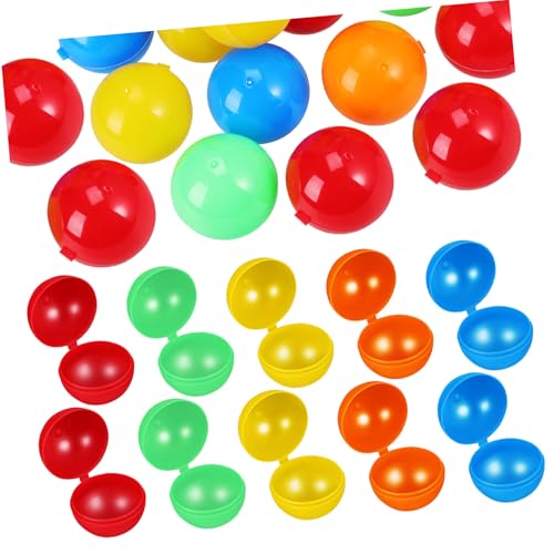 BESPORTBLE 50 Stück Leere Tombola Bälle Füllbare Runde Plastikkapseln für Partyspiele Feste und Veranstaltungen Robuste Leichte und Tragbare Hohlkugeln für Gewinnspiele von BESPORTBLE