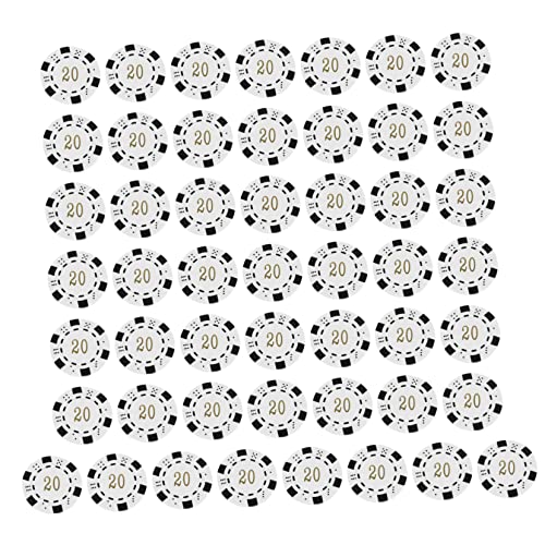 BESPORTBLE 50 Stück Leichte Abs Kunststoff Spielchips mit Zahlen Runde Bingo Chips für Poker Tischspiele und Partyzubehör Langlebige und Glatte Spielmünzen für und Glücksspielspaß von BESPORTBLE