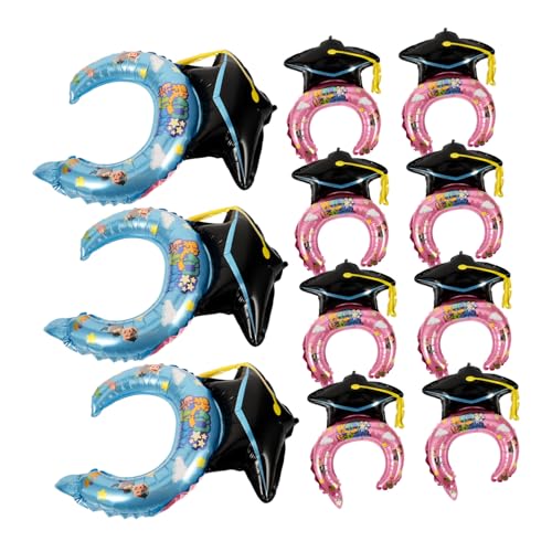BESPORTBLE 50 Stück Luftballon Haarbänder für Abschlussfeier Inflatable Headbands mit Cartoon Motiven für Partys Fotorequisiten und Dekorationen Blau von BESPORTBLE