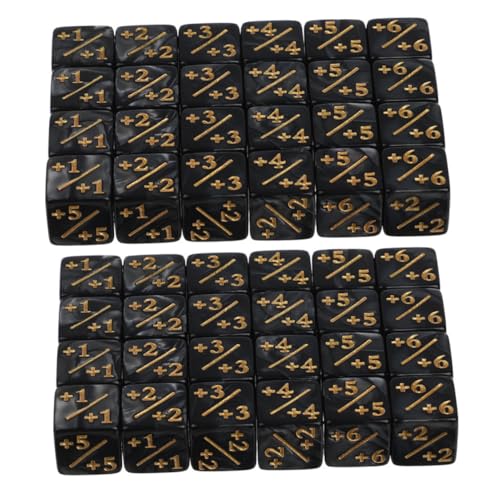 BESPORTBLE 50 Stück Mathe Würfel für Rollenspiele und Partyspiele Hochwertige Lernwürfel für Unterricht Kreative Spielaccessoires für Cosplay Aktivitäten von BESPORTBLE