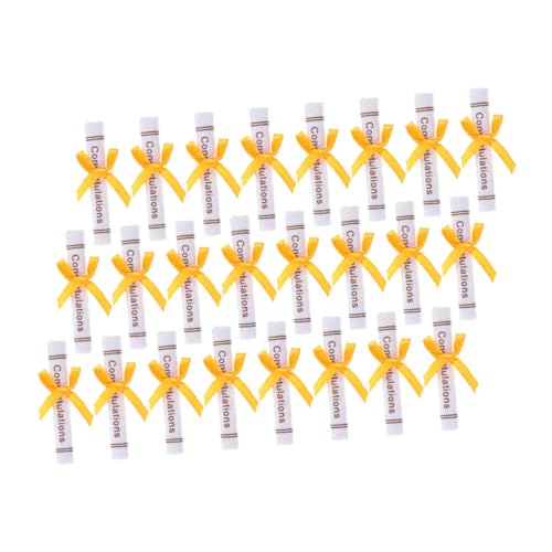 BESPORTBLE 50 Stück Mini Abschlusszertifikat Modelle Non Woven Bären Dekoration für Abschlussfeiern Kreative Scroll Deko für Mini Szenen Zufällige Farben Zufällige Farbe von BESPORTBLE