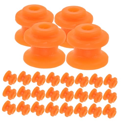 BESPORTBLE 50 Stück Mini Riemenscheiben Modellbau Zubehör für Rc Spielzeuge Stille Kunststoff Riemenscheiben Orange für Lernexperimente und DIY Projekte Präzise und Einfach zu Montieren von BESPORTBLE
