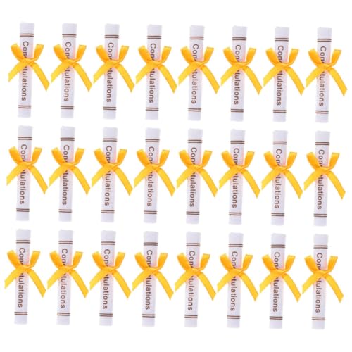 BESPORTBLE 50 Stück Mini Zertifikat für Abschlussfeiern Lustige Bären Doll Dekorationen für Party Accessoires und Geschenkideen Zufällige Farben für Dekorationen Zufällige von BESPORTBLE