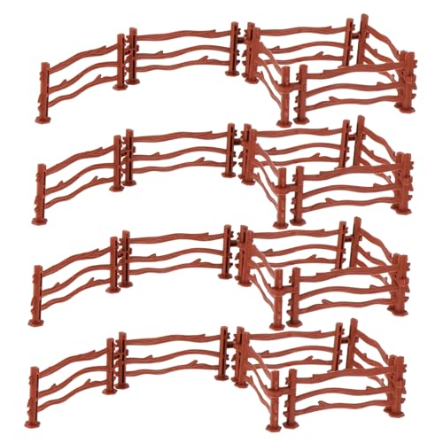 BESPORTBLE 50 Stück Miniatur Kunststoff Zäune Dekorative Zäune für Sandtisch Feengarten Bauernhof und Tiermodelle für DIY Mikro Landschaftsprojekte und Spielzeugzubehör von BESPORTBLE