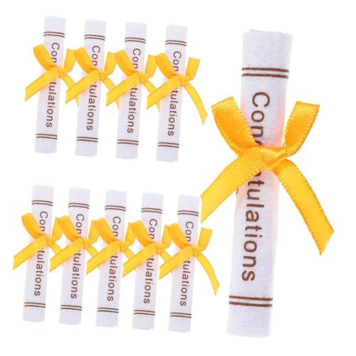 BESPORTBLE 50 Stück Miniatur Non Woven Abschlusszertifikat Scroll Dekoration für DIY Abschlussbär Puppen Kreative Dekoration für Hochschulabschlüsse Vielseitig Einsetzbar von BESPORTBLE