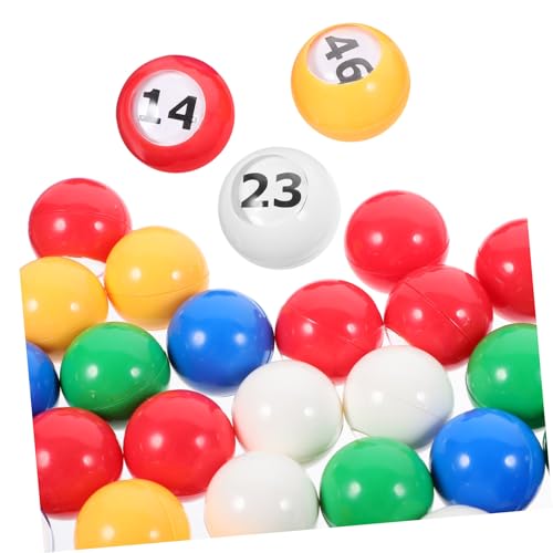 BESPORTBLE 50 Stück Nummerierte Raffle Bälle mit Klarer Nummerierung Robuste Acryllotteriekugeln für Erwachsenen Partyspiele Vielseitig für Tombola Bingo und Gewinnspiele Geeignet von BESPORTBLE