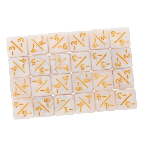 BESPORTBLE 50 Stück Perlweiß Würfel Set für Brettspiele Mathe Lernen Klassenzimmer Cosplay Rollenspiel Party Zubehör mit Plus Minus Zeichen für Logikförderung BESPORTBLE 50 Stück Perlweiß Würfel Set für Brettspiele Mathe Lernen Klassenzimmer Cosplay Rollenspiel Party Zubehör mit Plus Minus Zeichen für Logikförderung von BESPORTBLE