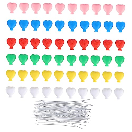 BESPORTBLE 50 Stück Puppenhaus-Ballon Herz Dekor Luftballons in Herzform bürodeko büro dekoration Ornament Papierbecher Mikrogartendekoration Feengartendekoration Kuchen Zubehör Container von BESPORTBLE