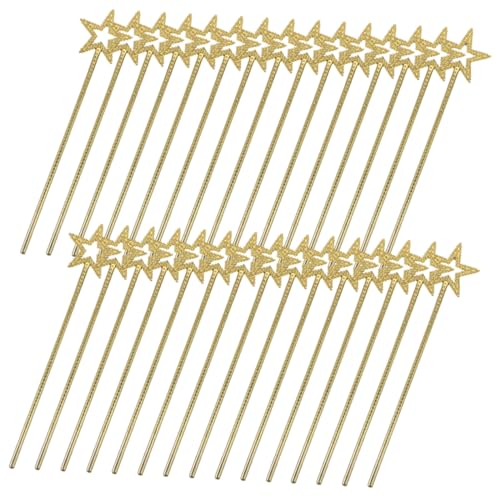 BESPORTBLE 50 Stück Stern Feenstäbe Elegante Kostüm Requisiten für Partys Hochzeiten und Fotografie Leuchtende Magische Stäbe für Cosplay und Festivals Freundliches Material Einzigartiges von BESPORTBLE