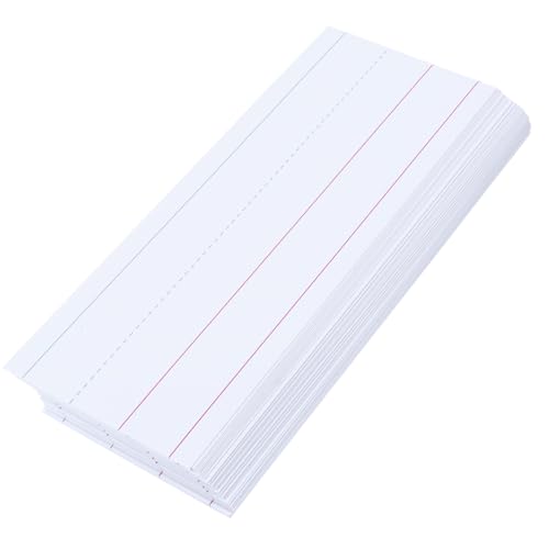 BESPORTBLE 50 Stück Teilig Linierte Satzstreifen aus Premium Papier Trocken Abwischbar Doppelseitig mit Schreiblinien Wiederverwendbar für Schule und Büro für Lernen Notizen und Nachrichten von BESPORTBLE