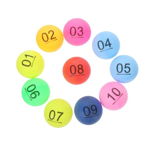 BESPORTBLE 50 Stück Teiliges Bunte Nummerierte Kunststoff lotteriebälle Kleine Runde Partyspiel bälle Wiederverwendbar Robustes für Tombola Gewinnspiele und Partyspiele von BESPORTBLE