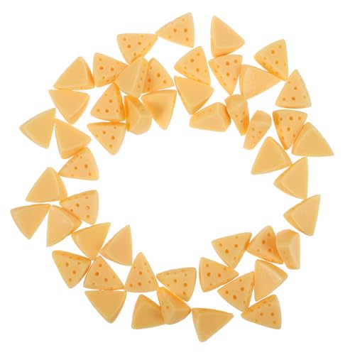 BESPORTBLE 50 Stück Teiliges DIY Simulierte Käsemodelle aus Widerstandsfähigem Harz Realistische Mini käse Dekoration für Bastelprojekte Foto Requisiten Party Kuchendekor Geeignet von BESPORTBLE