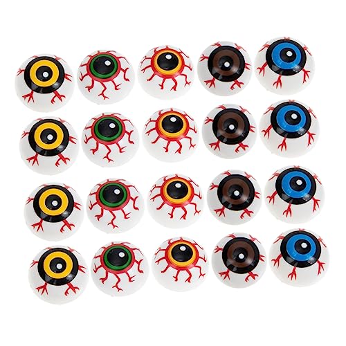BESPORTBLE 50 Stück Teiliges Halloween Deko Plastik Augäpfel Bunte Falsche Augen Gruselige Party Requisiten für Halloween Kostüme und Raumdekoration von BESPORTBLE