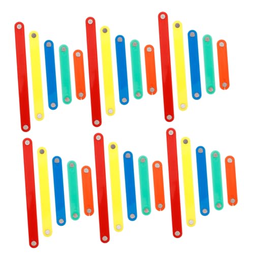 BESPORTBLE 50 Stück Teiliges Magnetisches Sticks Längen Sichere Mathematische Lernhilfe für Kindergarten Fördert Formverständnis und Räumliches von BESPORTBLE