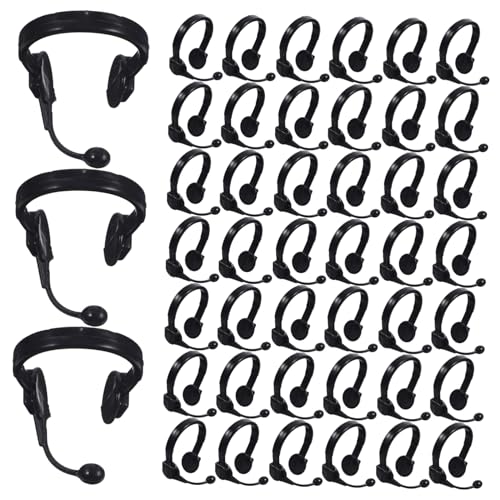 BESPORTBLE 50 Stück Teiliges Mini Headset Puppenhaus Zubehör Mikrofon Kopfhörer Requisiten für Rollenspiel DIY Dekoration Kreative Puppen Accessoires von BESPORTBLE