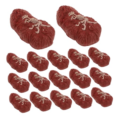 BESPORTBLE 50 Stück Teiliges Miniatur Dinosaurier Fossilien Realistische Sandtisch Dekoration Detailreiche Mini Dino Fossilien für Schreibtisch und Tiefrotes Design von BESPORTBLE