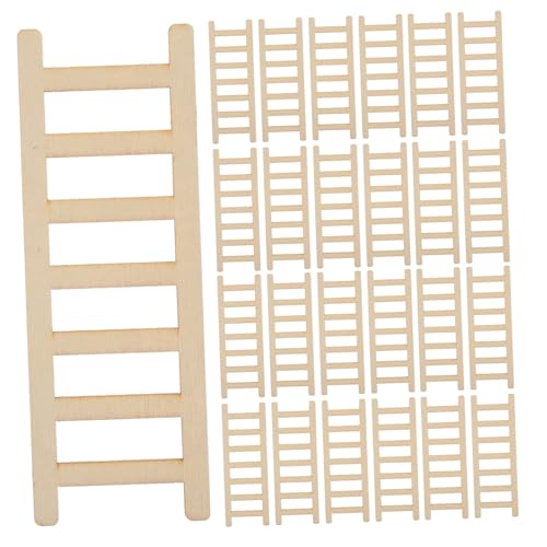 BESPORTBLE 50 Stück Teiliges Miniatur Holzleiter Realistische Kleine Puppenhaus Trittleiter aus Holz für DIY Puppenhaus Möbel Mikro Landschaftsdekoration und Bezaubernde Feengarten BESPORTBLE 50 Stück Teiliges Miniatur Holzleiter Realistische Kleine Puppenhaus Trittleiter aus Holz für DIY Puppenhaus Möbel Mikro Landschaftsdekoration und Bezaubernde Feengarten von BESPORTBLE