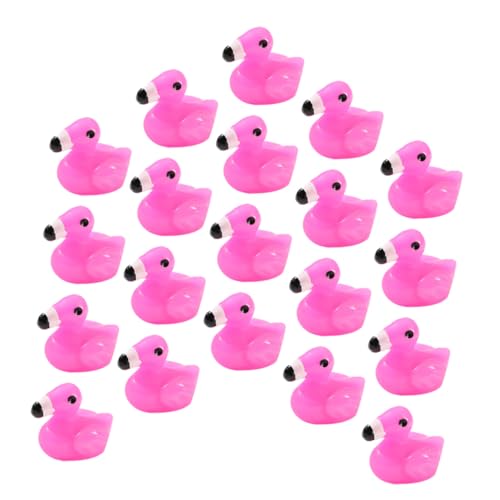BESPORTBLE 50 Stück Teiliges Miniatur Resin Flamingo Detaillierte Rosarote Figuren für Puppenhaus Garten Dekor DIY Mikro Landschaften Vielseitig Einsetzbar für Terrarien Sukkulenten von BESPORTBLE
