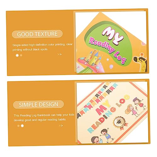 BESPORTBLE 50 Stück Teiliges Reading Log mit Niedlichen Cartoon Motiven Glattes Schreiben Englisches Lesetagebuch für Grundschüler Fördert Regelmäßige Lesengewohnheiten für Vorschule und von BESPORTBLE