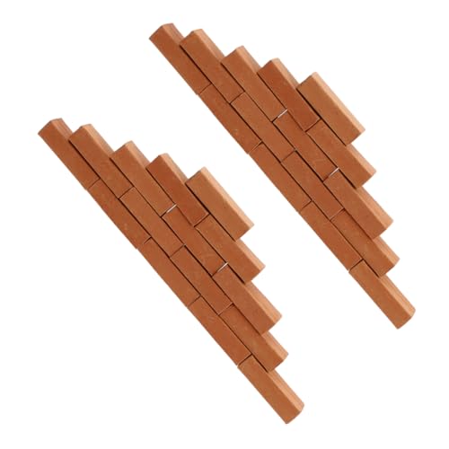 BESPORTBLE 50 Stück Teiliges Rote Miniatur Ziegelsteine Handgefertigte Bausteine für DIY Hausbau Kreative Gartendeko und Puppenhaus Modellbau Frei Kombinierbar und Leicht Verklebbar BESPORTBLE 50 Stück Teiliges Rote Miniatur Ziegelsteine Handgefertigte Bausteine für DIY Hausbau Kreative Gartendeko und Puppenhaus Modellbau Frei Kombinierbar und Leicht Verklebbar von BESPORTBLE