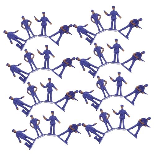 BESPORTBLE 50 Stück Teiliges Set Simulation Polizei Figuren aus Robustem Kunststoff Detailreiche Miniatur Polizisten für Garten und Sandtisch Landschaften Realistische Modelle für Dioramen von BESPORTBLE