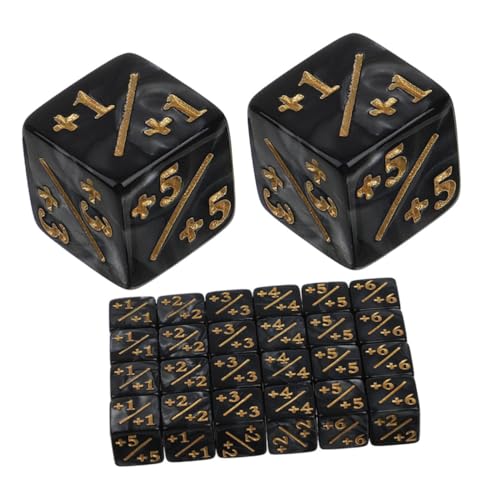 BESPORTBLE 50 Stück Teiliges Würfelspiel Set mit Perlstruktur Pädagogische Rechenwürfel für Mathe Lernwürfel mit Plus Minus Zeichen Langlebige Brettspiel Zubehör für Klassenzimmer und von BESPORTBLE