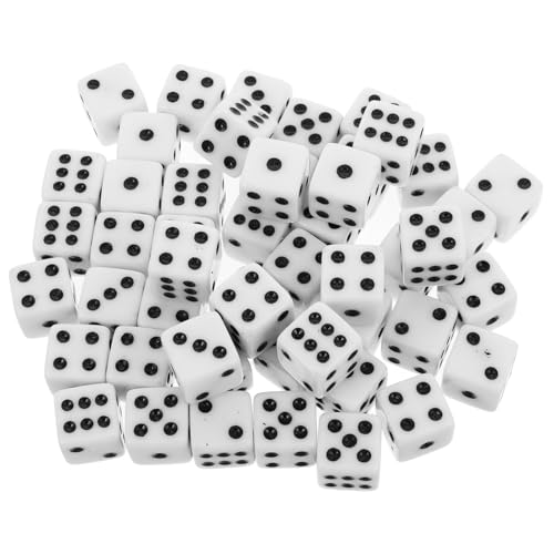 BESPORTBLE 50 Stück Weiße Acrylwürfel Seitig Standardspielwürfel mit Schwarzen Punkten für Brettspiele Lernen Bar Ktv Unterhaltung Vielseitig Einsetzbar BESPORTBLE 50 Stück Weiße Acrylwürfel Seitig Standardspielwürfel mit Schwarzen Punkten für Brettspiele Lernen Bar Ktv Unterhaltung Vielseitig Einsetzbar von BESPORTBLE