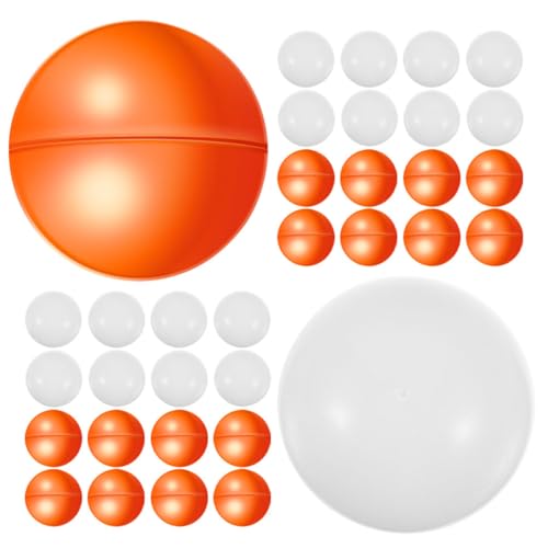 BESPORTBLE 50 Stücke 4CM Teilbare Plastikkugeln Zum Befüllen – Bunte Lotteriekugeln Für Bingo - Gewinnspiele Und Kreative Bastelideen – Leere Runde Kapseln Für Spiele Und Freizeitgestaltung von BESPORTBLE