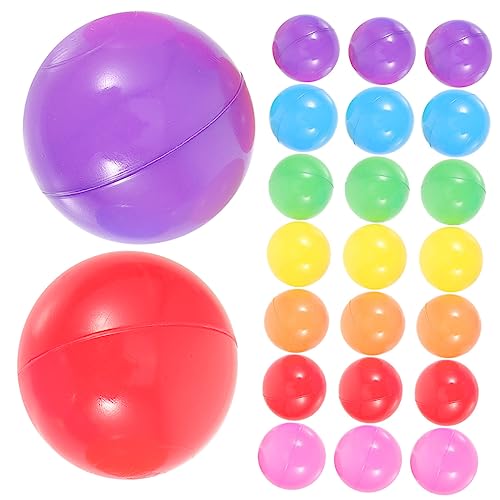 BESPORTBLE 50Stücke Ballgrubenkugeln Aus Kunststoff Farbenfrohe Spielzeugkugeln Für Badewanne Pool Und Spielplatz Praktischer Netzverpackung von BESPORTBLE