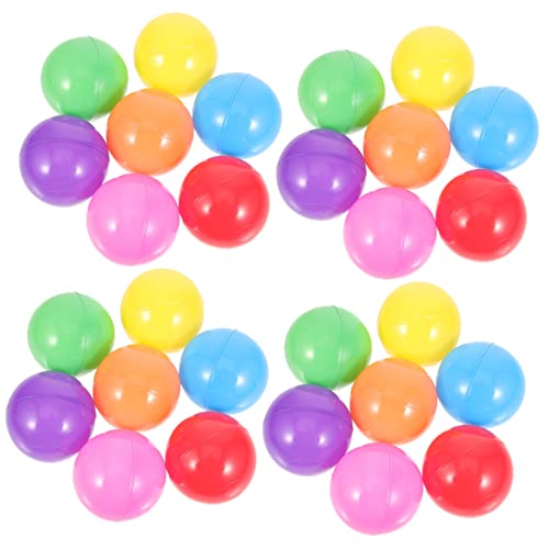 BESPORTBLE 50Stücke Ballgrubenkugeln Aus Kunststoff Spielbälle Für Pool Und Badewannenspielzeuge Farbenfrohe Kunststoffkugeln Im Netzbeutel von BESPORTBLE