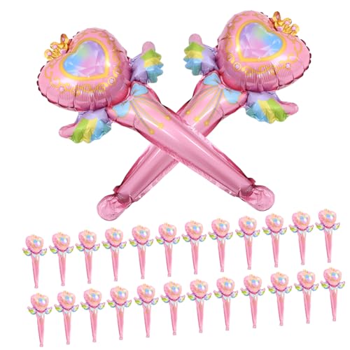 BESPORTBLE 50Stücke Feenstab Folienballons Aufblasbare Ballons Für Geburtstagsparty Zubehör Folienballons Partydeko Für Mottopartys von BESPORTBLE