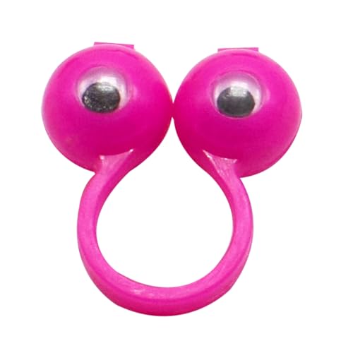 BESPORTBLE 50Stücke Fingerpuppen Mit Großen Augen Wackelaugen Ringe Für Puppenspiele Partys Und Kreative Aktivitäten Zufällige Farben von BESPORTBLE