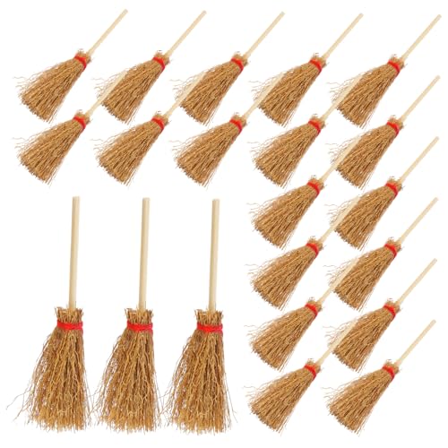 BESPORTBLE 50Stücke Mini Holzbesen Für Puppenhäuser DIY Dekoration Für Miniaturlandschaften Halloween Und Bastelprojekte Höhe Handgefertigt Kreative Bastelideen von BESPORTBLE