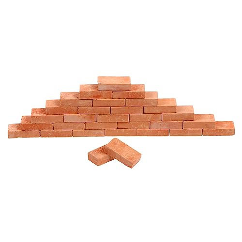 BESPORTBLE 50Stücke Miniaturziegel Für DIY Puppenhaus Und Mikrogarten Dekorative Ziegelsteine Für Modellbau Und Kreative Projekte Perfektes Zubehör Für Bastelideen von BESPORTBLE